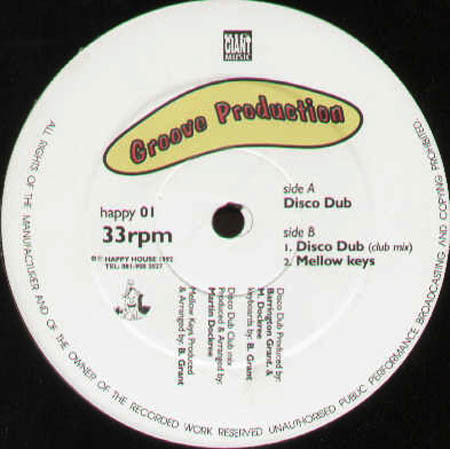 Groove Production - Disco Dub | Happy House Records (HAPPY 01)