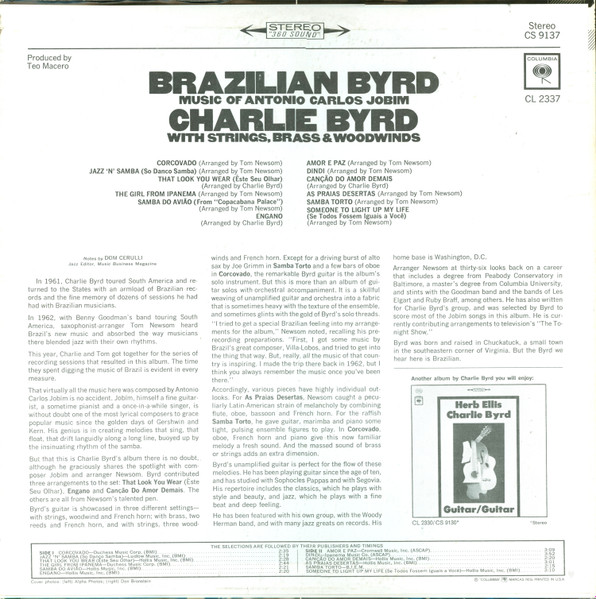 Charlie Byrd - Brazilian Byrd | Columbia (CS 9137) - 2
