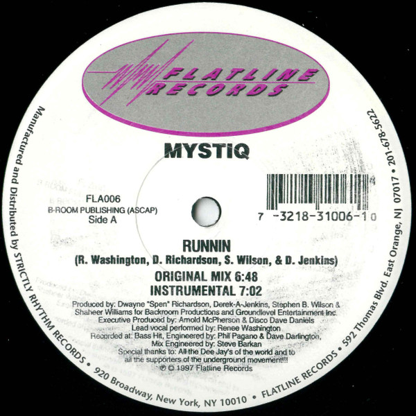 Mystiq - Runnin | Flatline Records (FLA006)