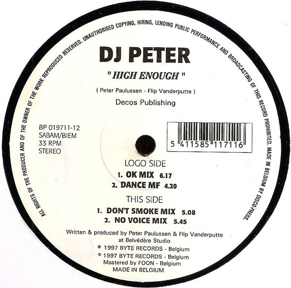 DJ Peter - High Enough | Byte Progressive (BP 019711-12)