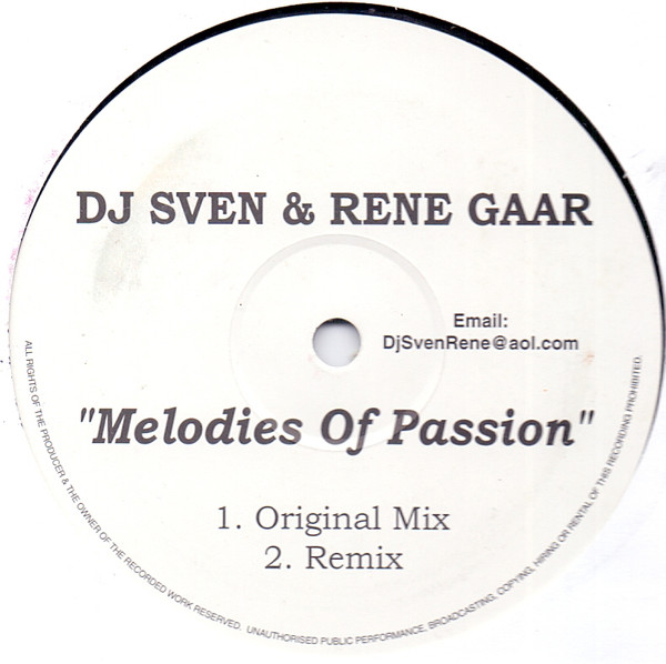 DJ Sven & Rene Gaar - Melodies Of Passion | B.I.T. Productions (BIT 007) - main DJ Sven & Rene Gaar - Melodies Of Passion | B.I.T. Productions (BIT 007) - main