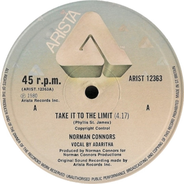 Norman Connors - Take It To The Limit | Arista (ARIST 12363) Norman Connors - Take It To The Limit | Arista (ARIST 12363)