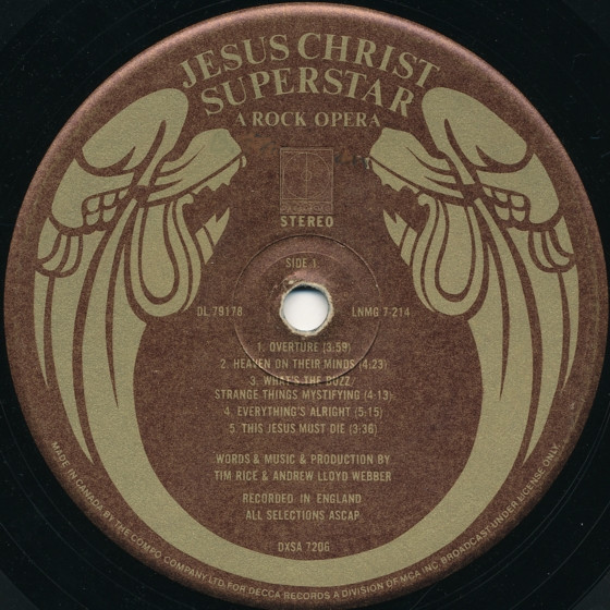 Andrew Lloyd Webber & Tim Rice - Jesus Christ Superstar - A Rock Opera | Decca (DXSA 7206) - 3