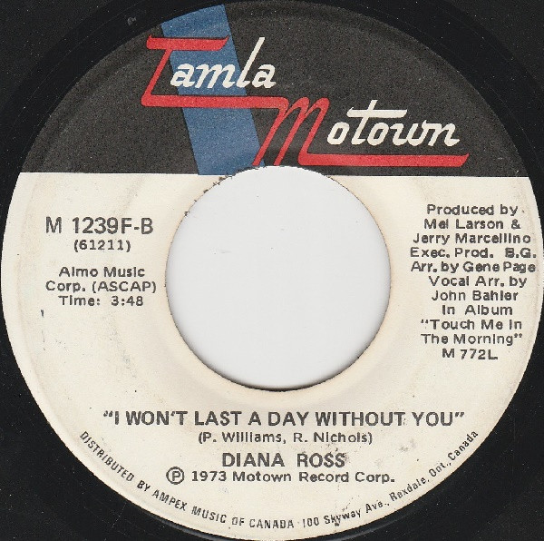 Diana Ross - Touch Me In The Morning | Tamla Motown (M 1239F) - 2