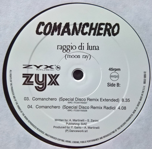 Raggio Di Luna - Comanchero | ZYX Music (MAXI 1009-12) - 4 Raggio Di Luna - Comanchero | ZYX Music (MAXI 1009-12) - 4