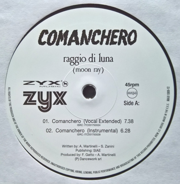 Raggio Di Luna - Comanchero | ZYX Music (MAXI 1009-12) - 3 Raggio Di Luna - Comanchero | ZYX Music (MAXI 1009-12) - 3