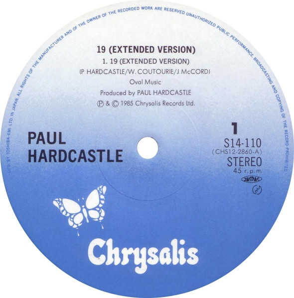 Paul Hardcastle - 19 (Extended Version) | Chrysalis (WWS14-110) - 4