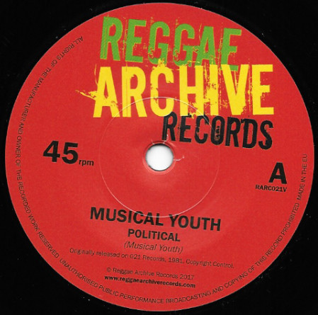 Musical Youth - Political / Generals | Reggae Archive Records (RARC021V) - main