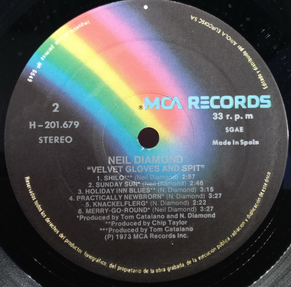 Neil Diamond - Velvet Gloves And Spit | Mca Records (H-201679) - 4