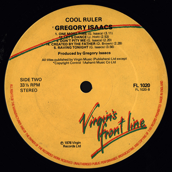 Gregory Isaacs - Cool Ruler | Front Line (FL 1020) - 4