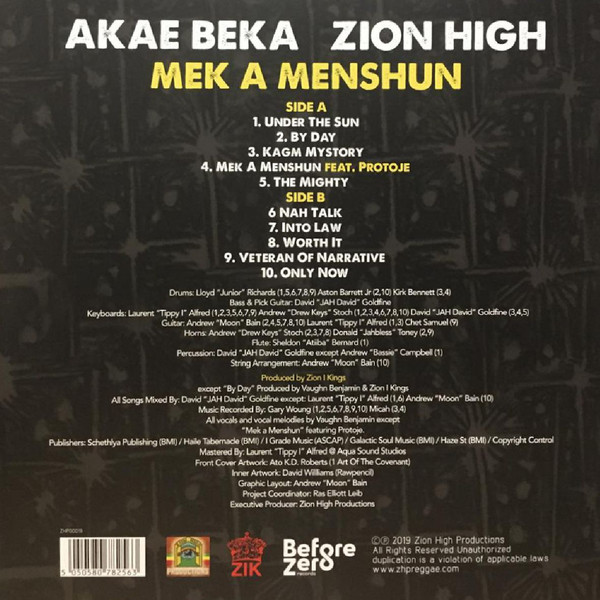 Akae Beka - Mek A Menshun | Before Zero Records (ZHP00019) - 2