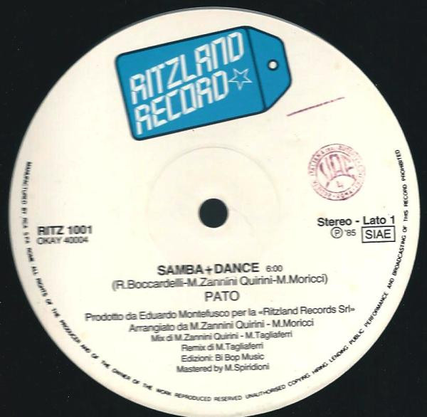 Pato - Samba+Dance | Ritzland Record (RIZ 1001) - 2