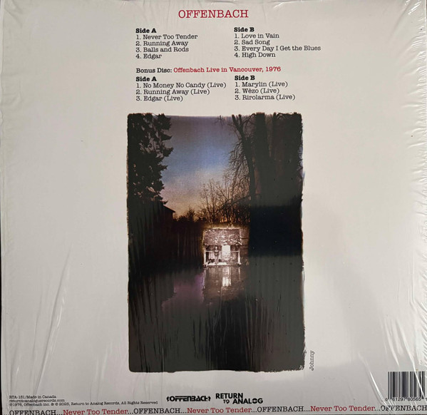 Offenbach - Never Too Tender | Return To Analog (RTA-151) - 2