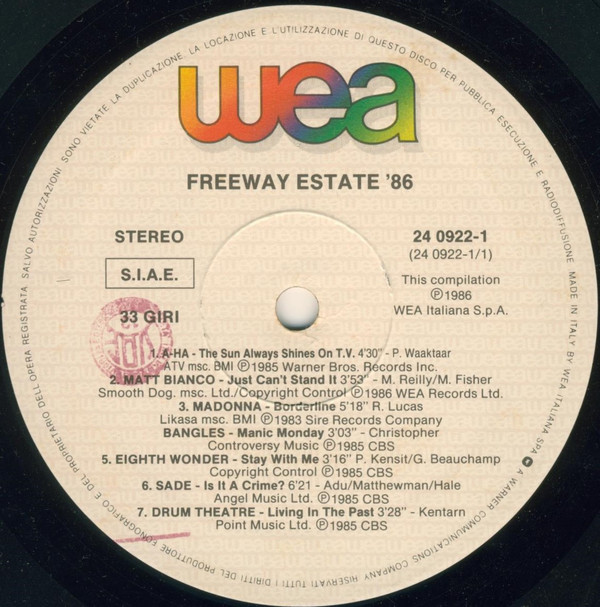 Various - Freeway Estate | WEA (24 0922-1)