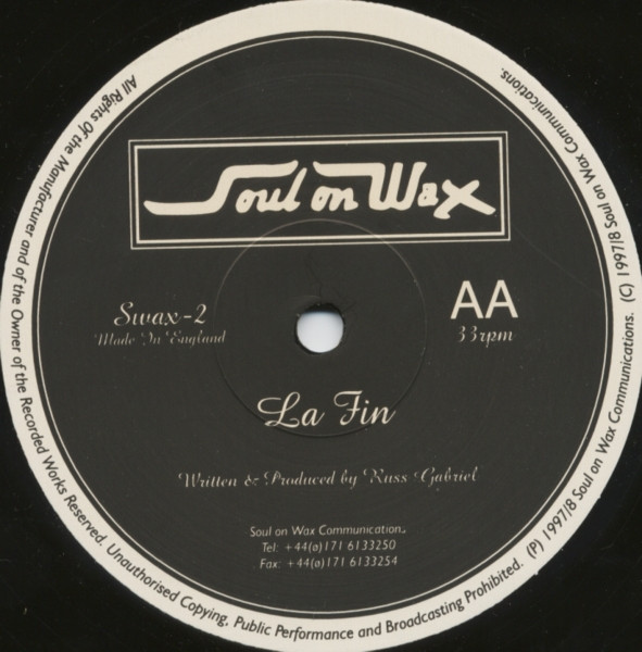 Russ Gabriel - Orange Mécanique | Soul On Wax (Swax-2) - 2