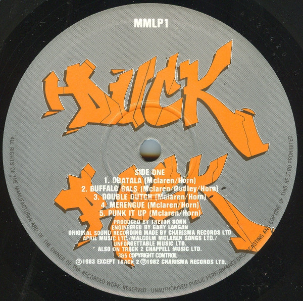 Malcolm McLaren - Duck Rock | Charisma (MMLP1) - 3