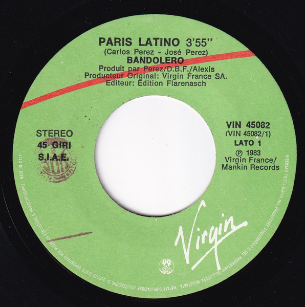 Bandolero - Paris Latino | Virgin (VIN 45082) - 3
