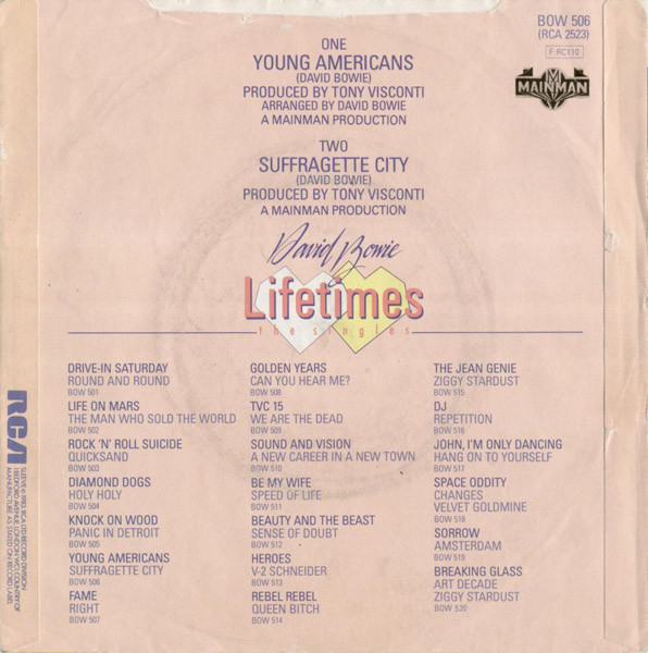 David Bowie - Young Americans | RCA (BOW 506) - 2 David Bowie - Young Americans | RCA (BOW 506) - 2