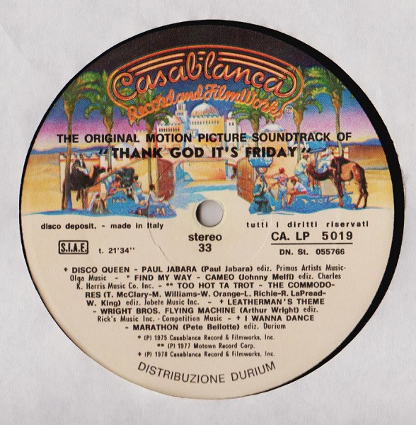 Various - Thank God It’s Friday (The Original Motion Picture Soundtrack) | Casablanca (CA. LP 5019) - 3
