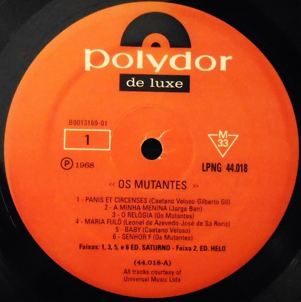 Os Mutantes - Os Mutantes | Polydor (LPNG 44.018) - 2