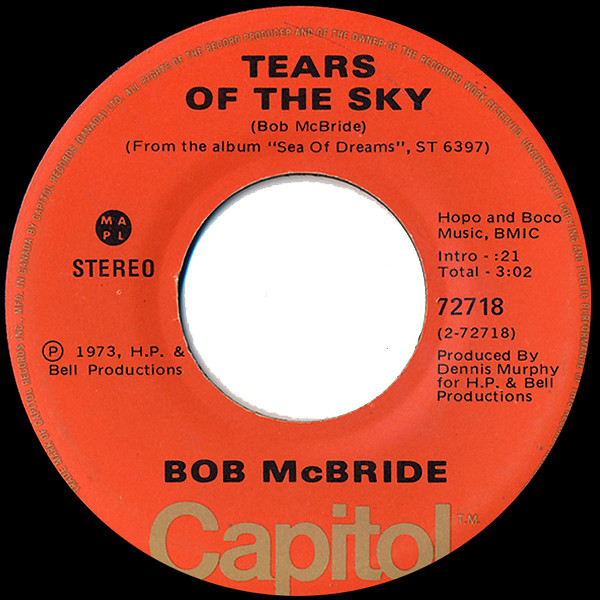 Bob McBride - Do It Right / Tears Of The Sky | Capitol Records (72718) - 2