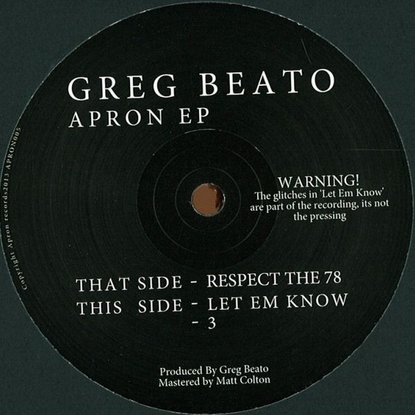 Greg Beato - Apron EP | Apron Records (APRON005)