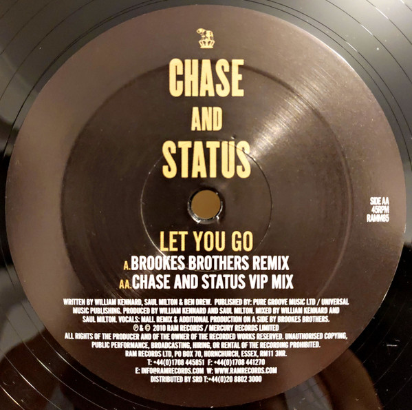Chase & Status - Let You Go | RAM Records (RAMM 85) - 3