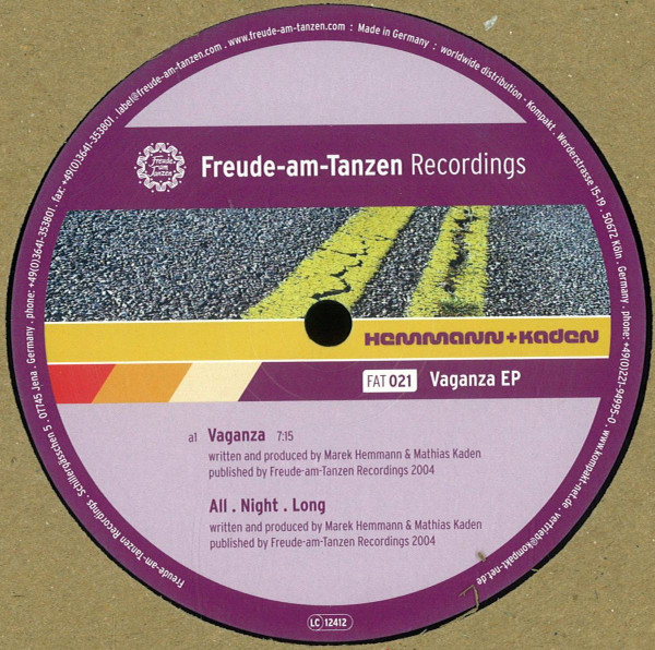 Hemmann & Kaden - Vaganza EP | Freude Am Tanzen (FAT 021)
