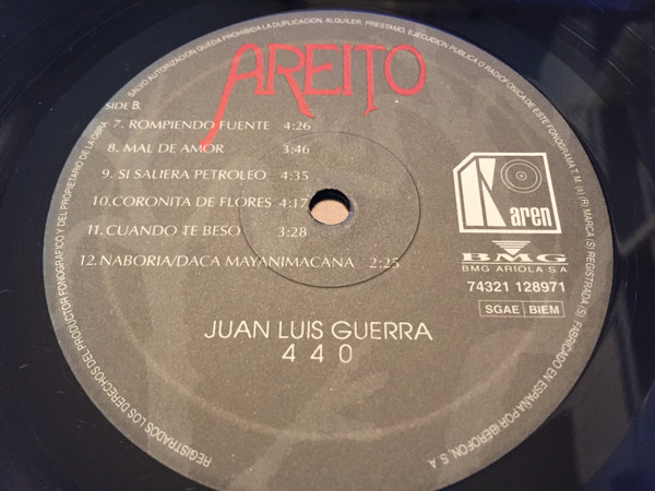 Juan Luis Guerra 4.40 - Areito | Karen Records (74321 128971) - 4