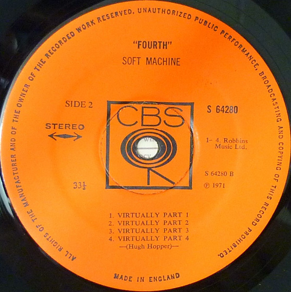 Soft Machine - Fourth | CBS (S 64280) - 4 Soft Machine - Fourth | CBS (S 64280) - 4