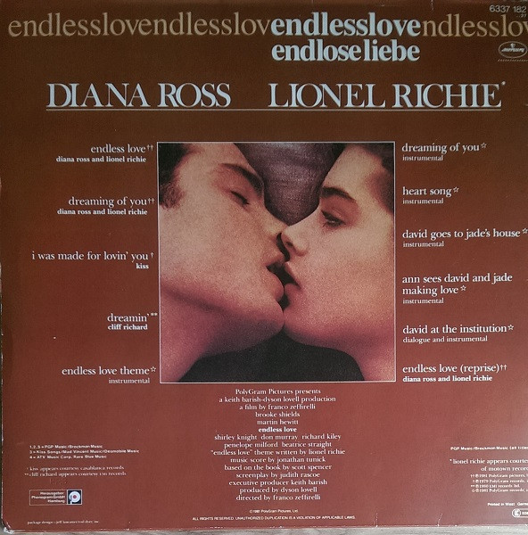 Various - Endlose Liebe (Endless Love) Original Motion Picture Soundtrack | Mercury (6337 182) - 2