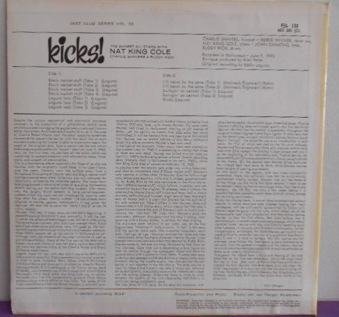 The Sunset All Stars With Nat King Cole , Charlie Shavers & Buddy Rich - Kicks! | Fontana (FJL 132) - 2 The Sunset All Stars With Nat King Cole , Charlie Shavers & Buddy Rich - Kicks! | Fontana (FJL 132) - 2