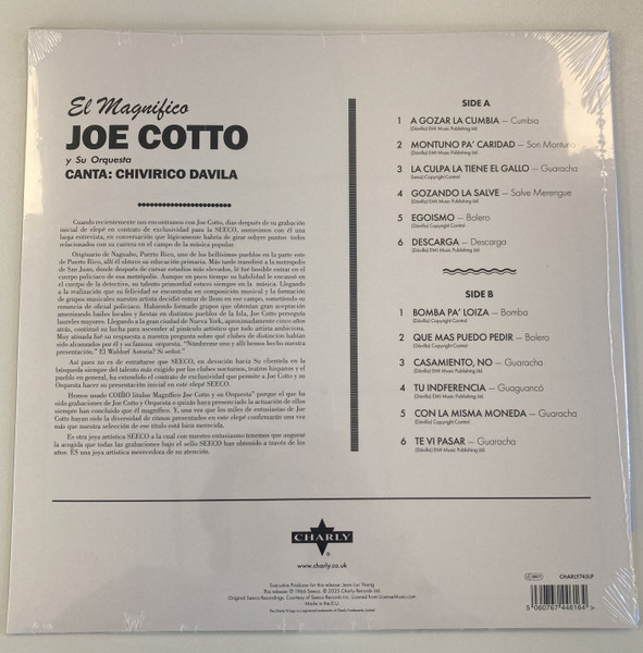 Joe Cotto - El Magnifico | Charly Records (CHARLY745LP) - 2 Joe Cotto - El Magnifico | Charly Records (CHARLY745LP) - 2