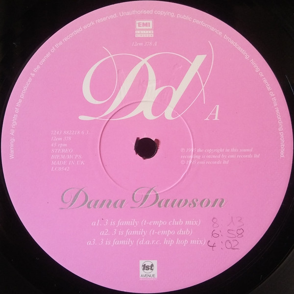 Dana Dawson - 3 Is Family | EMI United Kingdom (7243 882218 6 3) - 3