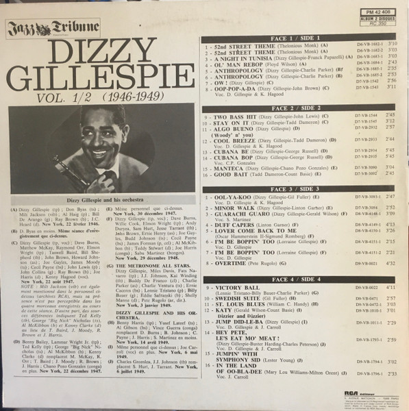 Dizzy Gillespie - Dizzy Gillespie Vol 1/2 (1946-1949) | RCA (PM 42408) - 4
