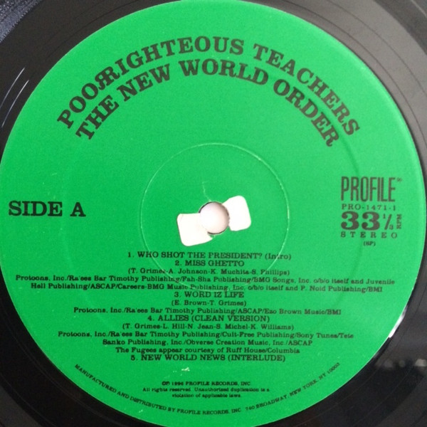 Poor Righteous Teachers - The New World Order | Profile Records (PRO-1471-1) - 4
