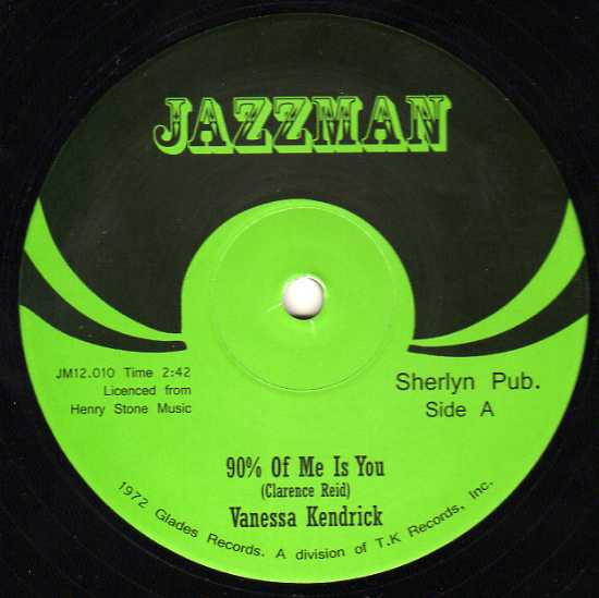 Vanessa Kendrick - 90% Of Me Is You / How Can I Do What's Right | Jazzman (JM12.010) - main
