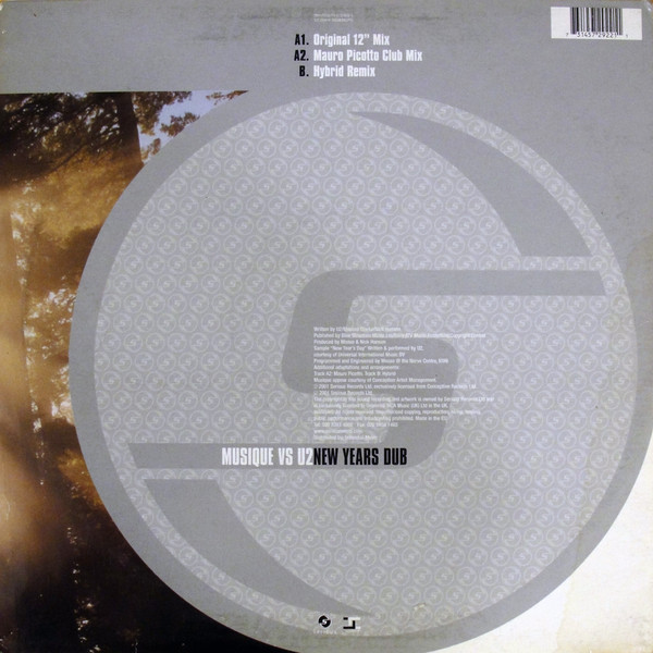 Musique Vs U2 - New Years Dub | Serious Records (SERR030T1) - 2 Musique Vs U2 - New Years Dub | Serious Records (SERR030T1) - 2