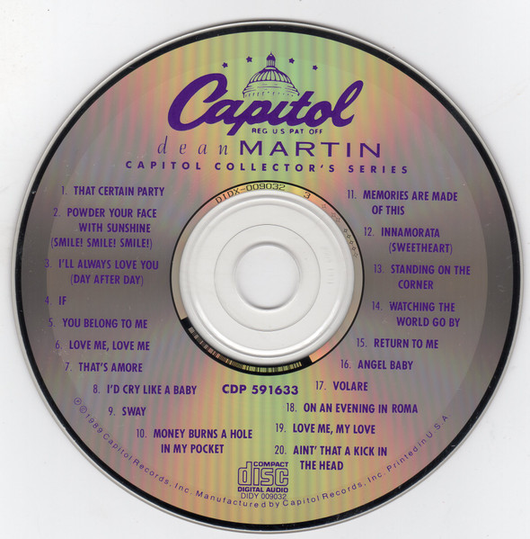 Dean Martin - The Capitol Collectors Series | Capitol Records (CDP 591633) - 3