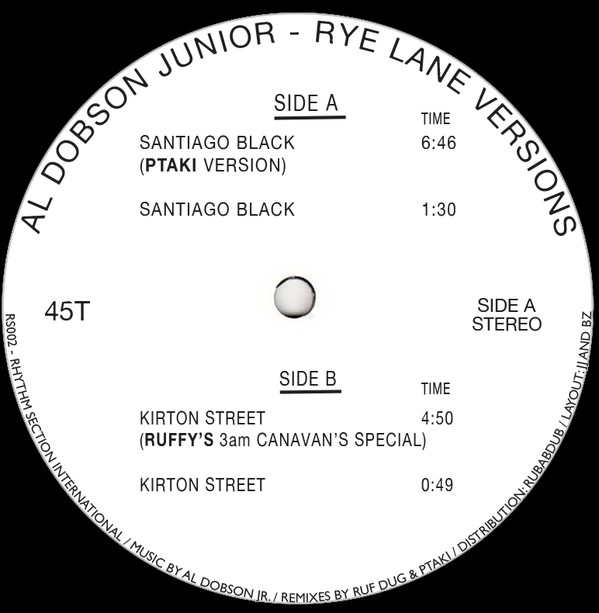 Al Dobson Jr. - Rye Lane Versions | Rhythm Section International (RS002) - 3
