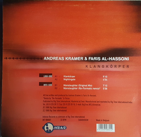 Andreas Krämer & Faris Al-Hassoni - Klangkörper | Intense Records (INT 996601) - 4