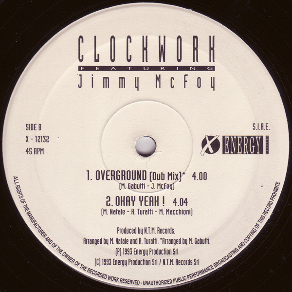 Clockwork Featuring Jimmy Mc Foy - Keep On Loving You | X-Energy Records (X-12132) - 2