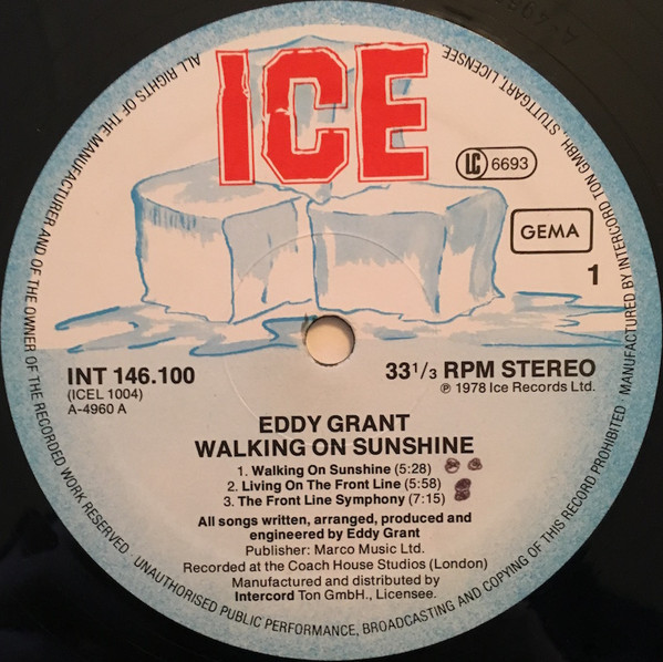 Eddy Grant - Walking On Sunshine | ICE (INT 146.100) - main Eddy Grant - Walking On Sunshine | ICE (INT 146.100) - main