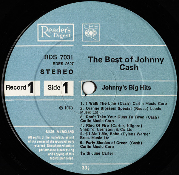 Johnny Cash - The Best Of Johnny Cash | Reader's Digest (GJC 6A) - 2 Johnny Cash - The Best Of Johnny Cash | Reader's Digest (GJC 6A) - 2
