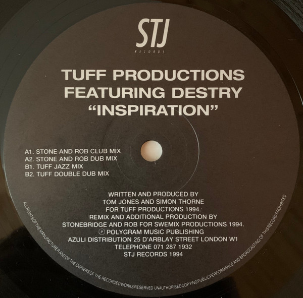 Tuff Productions Featuring Destry - Inspiration | STJ Records (SHINE 001)