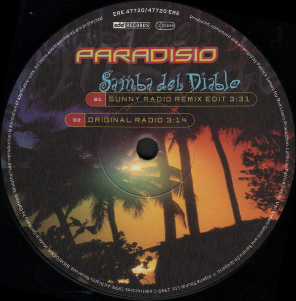 Paradisio - Samba Del Diablo | Edel Records (ERE 47720) - 3 Paradisio - Samba Del Diablo | Edel Records (ERE 47720) - 3