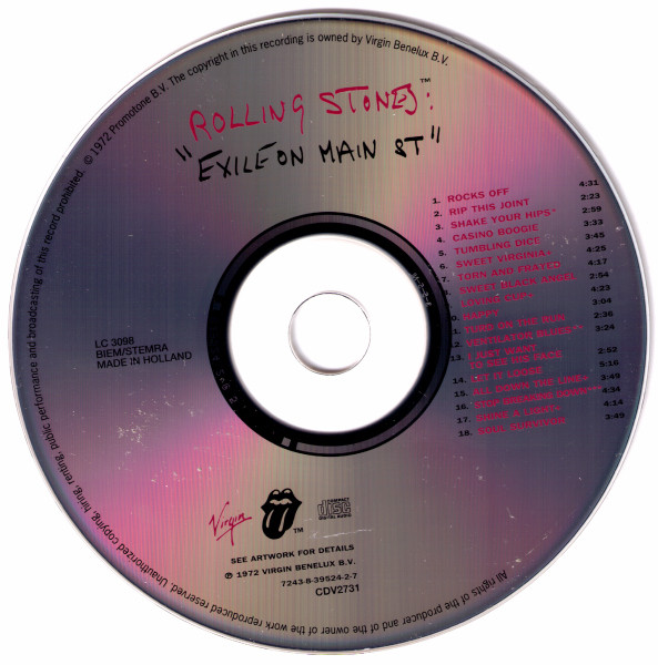 The Rolling Stones - Exile On Main St. | Virgin (CDV2731) - 3 The Rolling Stones - Exile On Main St. | Virgin (CDV2731) - 3