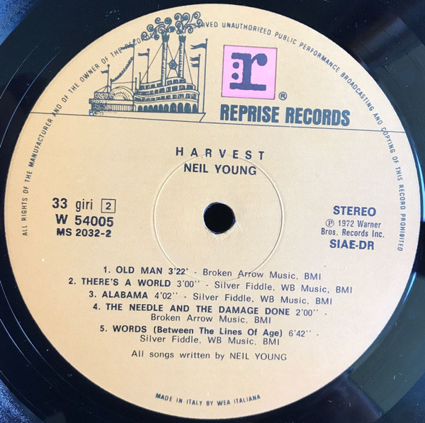 Neil Young - Harvest | Reprise Records (W 54005) - 2