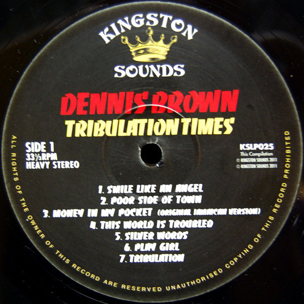 Dennis Brown - Tribulation Times | Kingston Sounds (KSLP025) - 2 Dennis Brown - Tribulation Times | Kingston Sounds (KSLP025) - 2