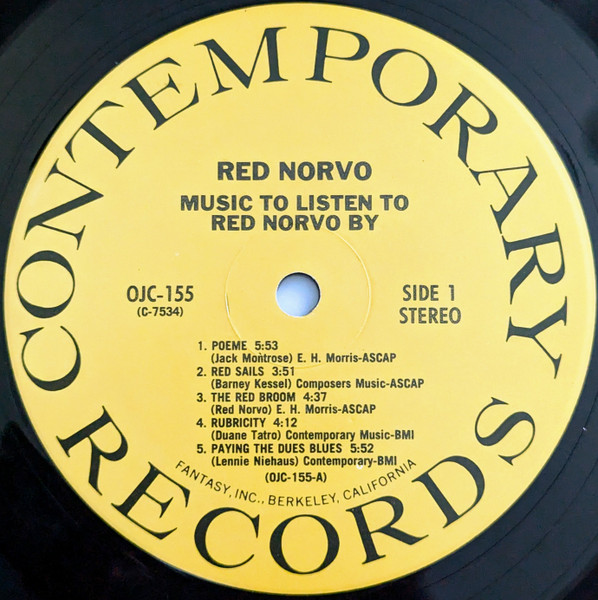 Red Norvo - Music To Listen To Red Norvo By | Original Jazz Classics (OJC-155) - 3